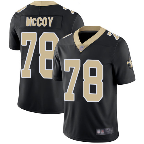 Men New Orleans Saints Limited Black Erik McCoy Home Jersey NFL Football #78 Vapor Untouchable Jersey